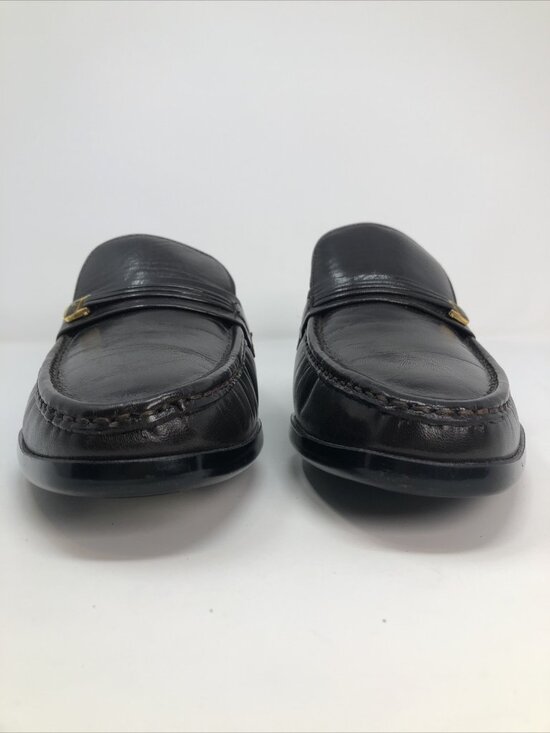 Florsheim Shoes Mens 8D Brown Leather Riva Moc Toe Gold Bit Loafers Comfortech main image 5